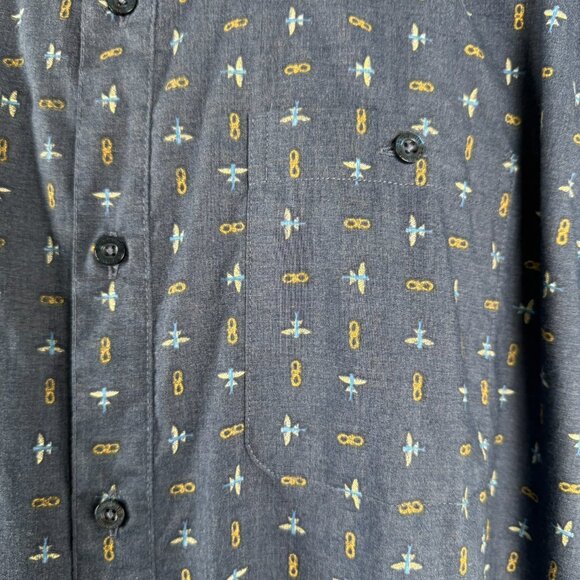 Patagonia Go To Shirt Mens XL Flying Climb Tidepool Blue Short Sleeve TP-3385 - Picture 4 of 9